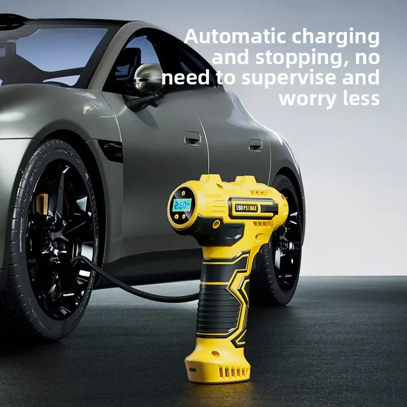 

Cordless Portable Electric Car Air Pump - Multifunctional Tire Inflator with Fast Inflation