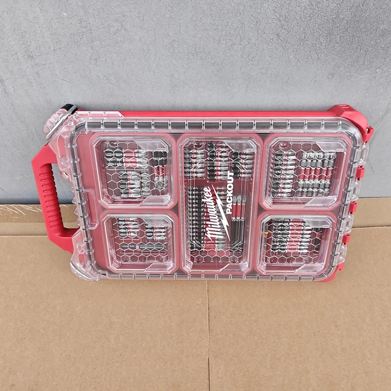Milwaukee 48-32-4082 100PC SHOCKWAVE Impact Duty Screwdriver Bit Set with PACKOUT Storage Case for Impact Driver