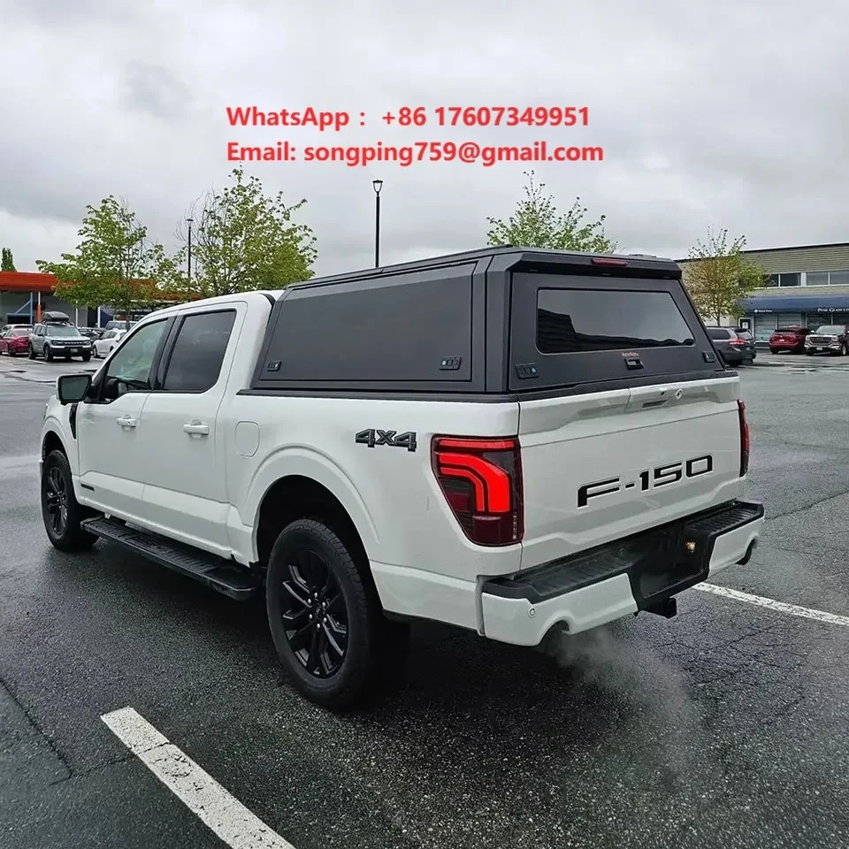 Durable Aluminum Alloy Hard Type Tonneau Cover for Ford 150 Pickup Trucks-Snap Operation Washable & Cargo Protection