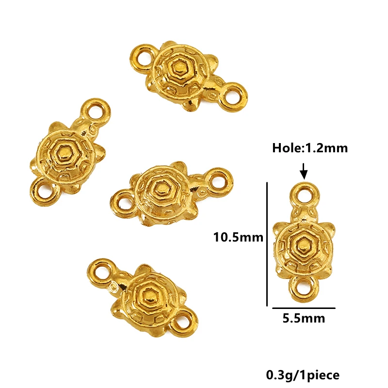20pcs 스테인레스 스틸 더블 홀 참스 옥스 헤드 거북이 클로버 참 커넥터 쥬얼리 만들기 DIY 목걸이 공예 펜던트