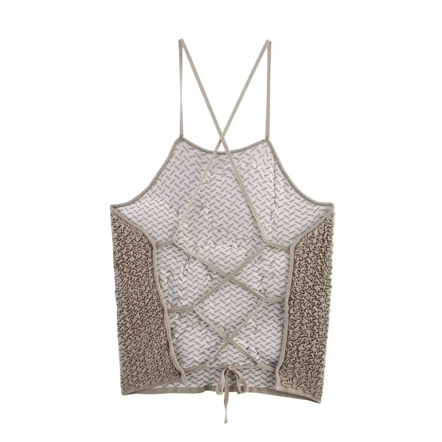 JNLEAOG automne nouveau femmes Fce Texture haut petit Design Polyester Fiber haut court Bal imprimé été 2025 Faion