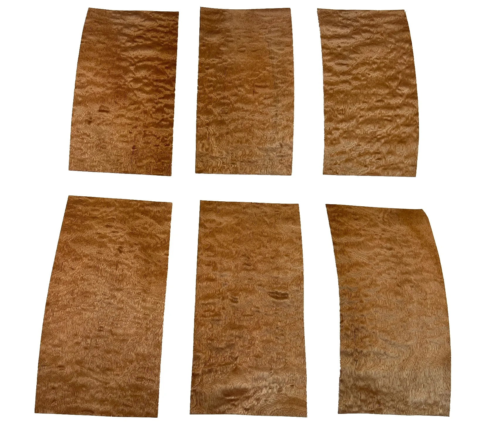 

6pieces 20x10cm T:0.4mm Shabili Ball Patterned Wood Veneer Marquetry Inlay Veneer Art Material Sheets