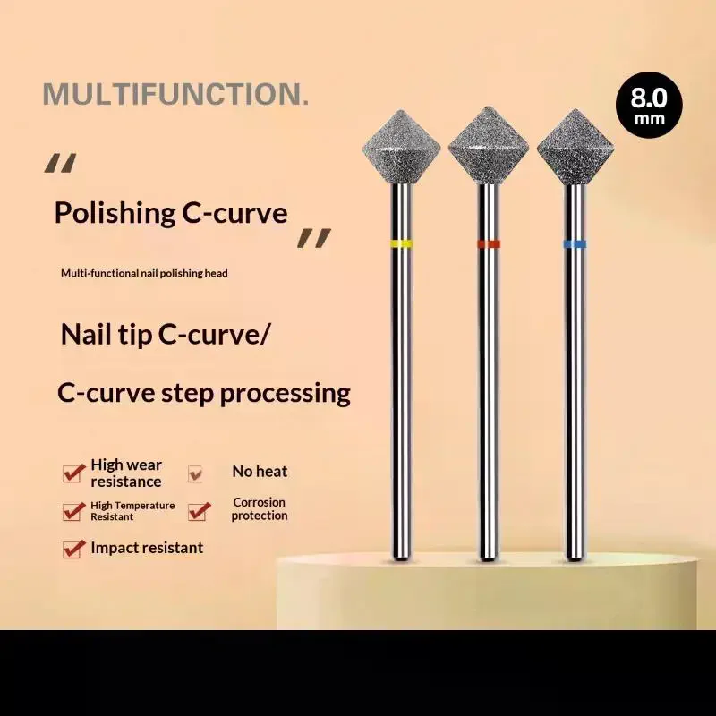 Nail Drill Grinding Bit Files Rhombus Shape Nail Polish Removal Professional Dead Skin Manicure Tools Pedicure Tool #3