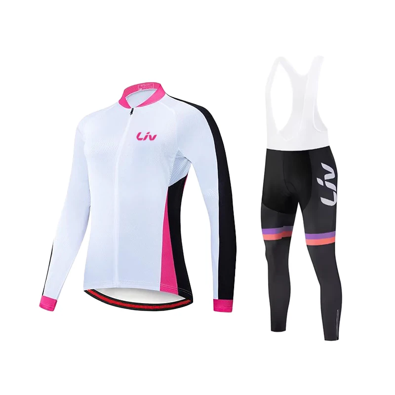 LIV women's spring and autumn cycling suit set bicycle jersey quick drying outdoor sportswear cycling bib bicycle shirt - view 4