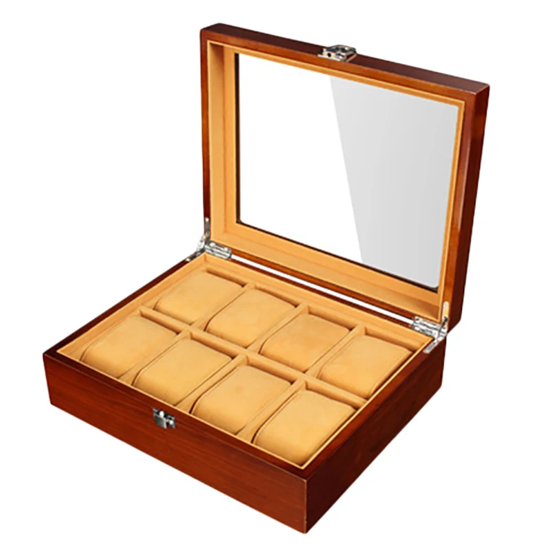 

Retro Wooden Watch Display Case Durable Packaging Holder Jewelry Collection Storage Watch Organizer Box Casket