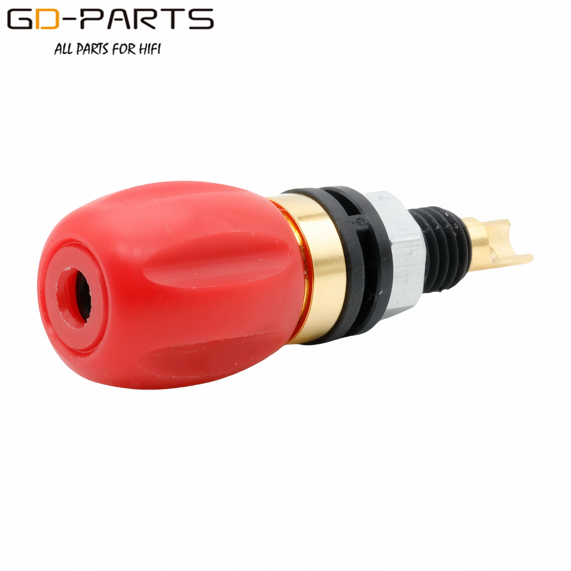 EIZZ مطلية بالذهب النحاس المتكلم أمبير ملزمة آخر محطة PTFE أنثى الموز وصلة مرفاع المسمار قفل Hifi الصوت لتقوم بها بنفسك