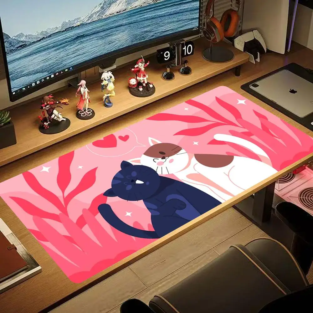 

Large Mouse Pad Cute cat Desk Mat Computer Desk Accessories Mouse Mat Big Mousepad