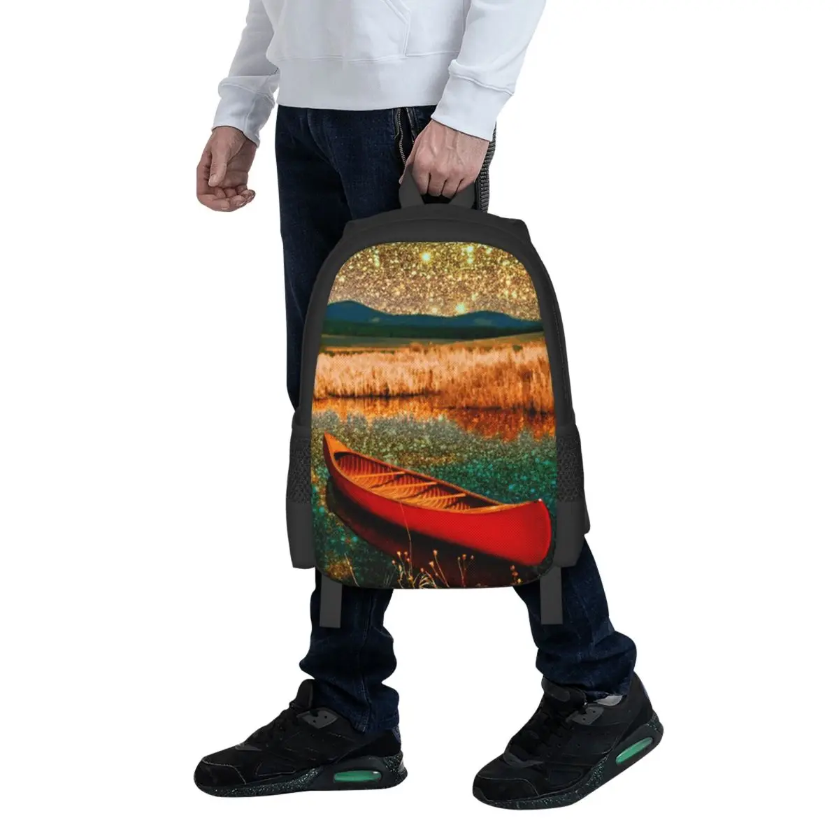 

The Bright Side - Dreamy Sparkly Universe Backpack School Bag Hiking Travel Daypack for Boys Girls Fashion Bookbag Shoulder Bags