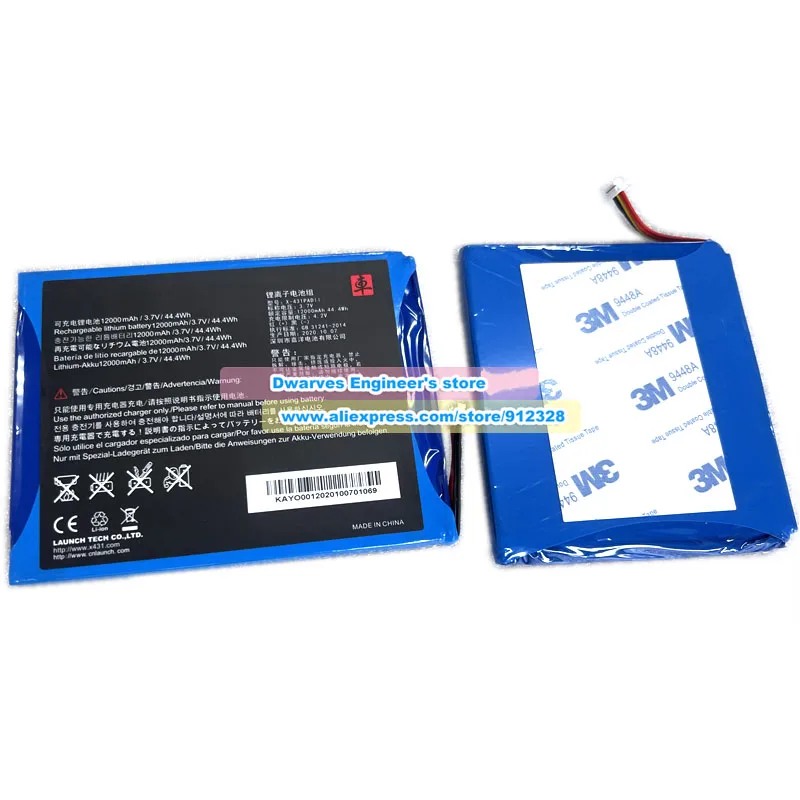 New Genuine X-431PADII Battery MAXME&MAXGO for Launch X431 PAD2 Diagnostic Apparatus 3.7V 7000mAh 12000mAh Replacement Battery