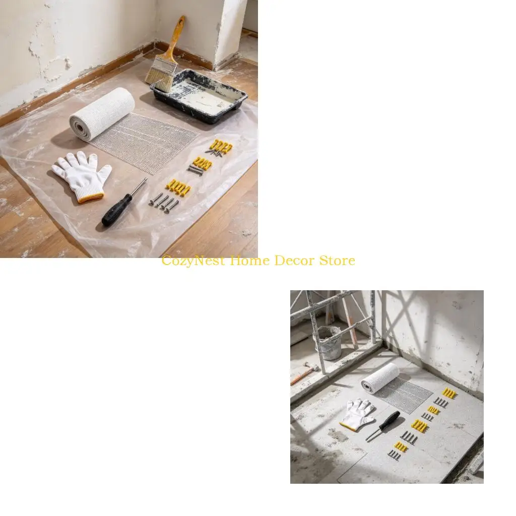 92MF Wall Finishing Preparation Set with Gypsum Compound and Bandage for Repairing Small Damaged Areas Before Smoothing