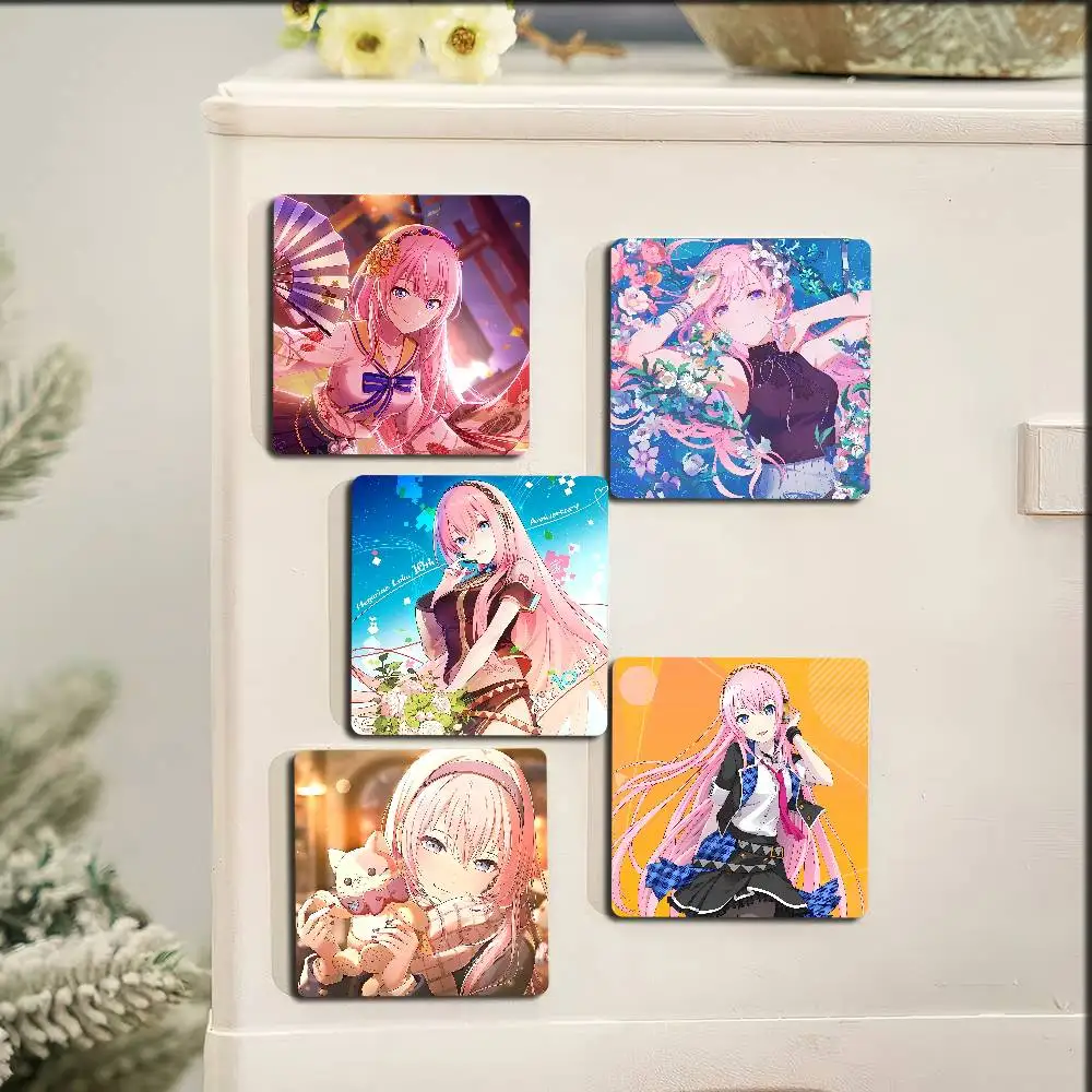 M-MegurineS L-LukaS Photo Frame Picture Fridge Magnets Refrigerator Magnetic Stickers Family Friends Gifts Souvenir Logo