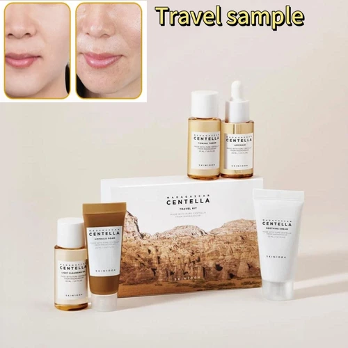 SKIN1004 Centella Asiatica Set para el cuidado de la piel Tónico hidratante y ampolla Crema calmante, tóner de esencia, aceite esencial y limpiador