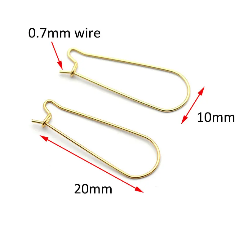 20pcs Stainless Steel Earwire Hooks for DIY Jewellery Making