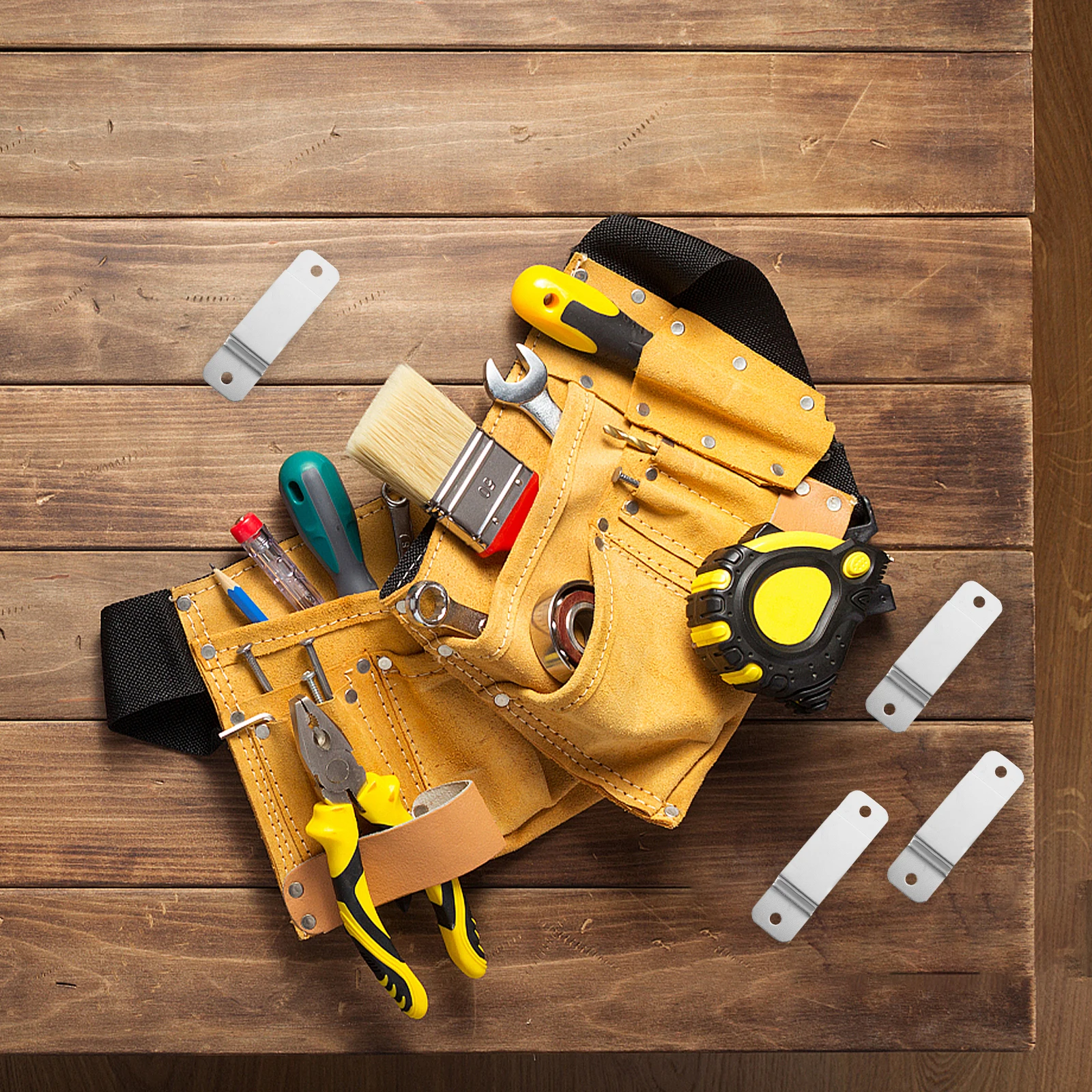 

20Pcs Small Tape Measure Holder Metal Clip with Excellent Durability Smooth Operation Fits Belt and Hold