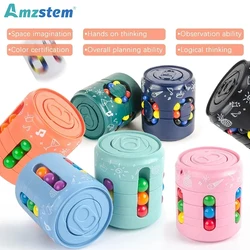 Rotating Magic Beans Fidget Cube Spinner Gyro Antistress Toys for Kids Adults Decompression Puzzle Game Educational Learning Toy