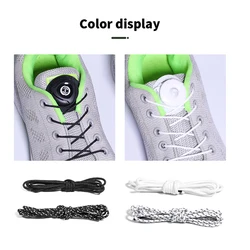 1 Pair Sneaker ShoeLaces Elastic No Tie Shoe Laces Stretching Lock Creative Lazy laces Quick Rubber Shoelace Shoestrings