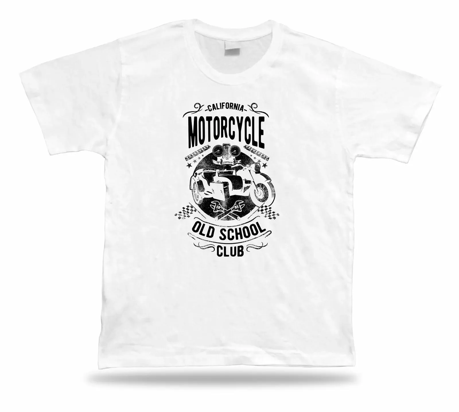 Retro California Motorcycle Oldschool Club Motobike Rider Gift T-Shirt. Summer Cotton Short Sleeve O-Neck Mens T Shirt New S-3XL