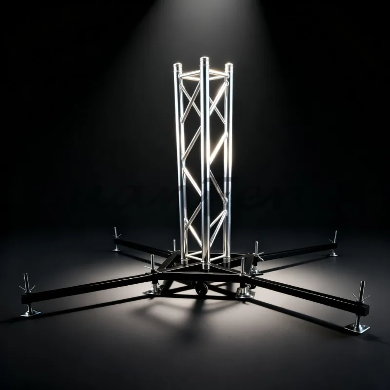 Stage Aluminum Lighting Lift Tower, Adjustable Lifting Support Truss Tower for Concert Show Lighting System Setup Application