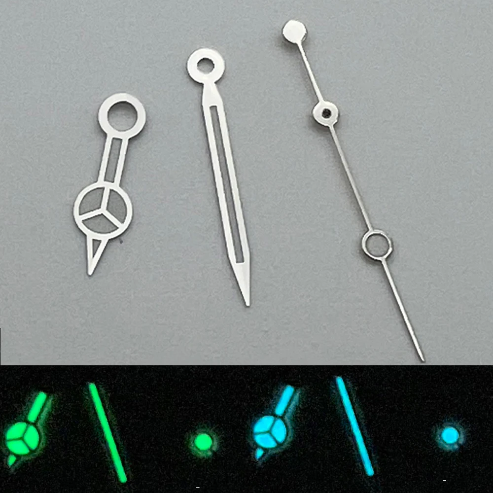 Watch Hands Silver Green BlueGree Luminous Fit NH35 NH36 ETA 2824 2836 Miyota 8215 8205 821A DG2813 3804 Automatic Movement