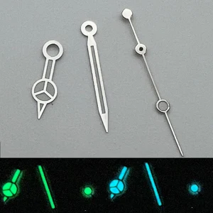 Mira las manos plateadas verde bluegree luminoso NH35 NH36 ETA 2824 2836 Miyota 8215 8205 821A DG2813 3804 Movimiento automático 8 Mejores ventas Tres patos Tiempo de juego directo del reloj - №8