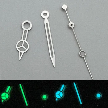 İzle Eller Gümüş Yeşil BlueGree Aydınlık Fit NH35 NH36 ETA 2824 2836 Miyota 8215 8205 821A DG2813 3804 Otomatik Hareket