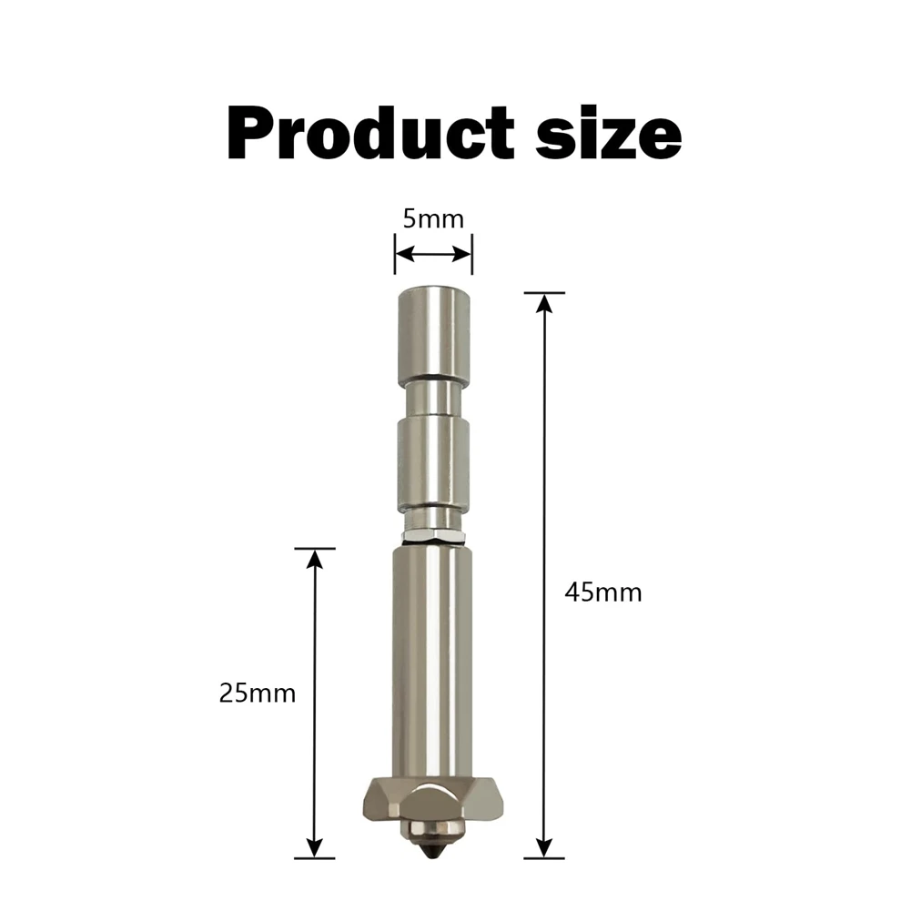 Compatible 0.4MM Integrated Hardened Steel Nozzles for Kobra 3 Max Combo Quick-Swap High Flow High Speed Throat Tube Nozzles