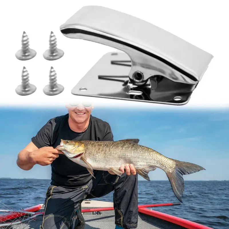 Deep-Jaw Fish Tail Clip Board Stainless Steel Fish Grip Holding Board Heavy Duty Fish Holding Clamp Table Bait Fish Clamps For