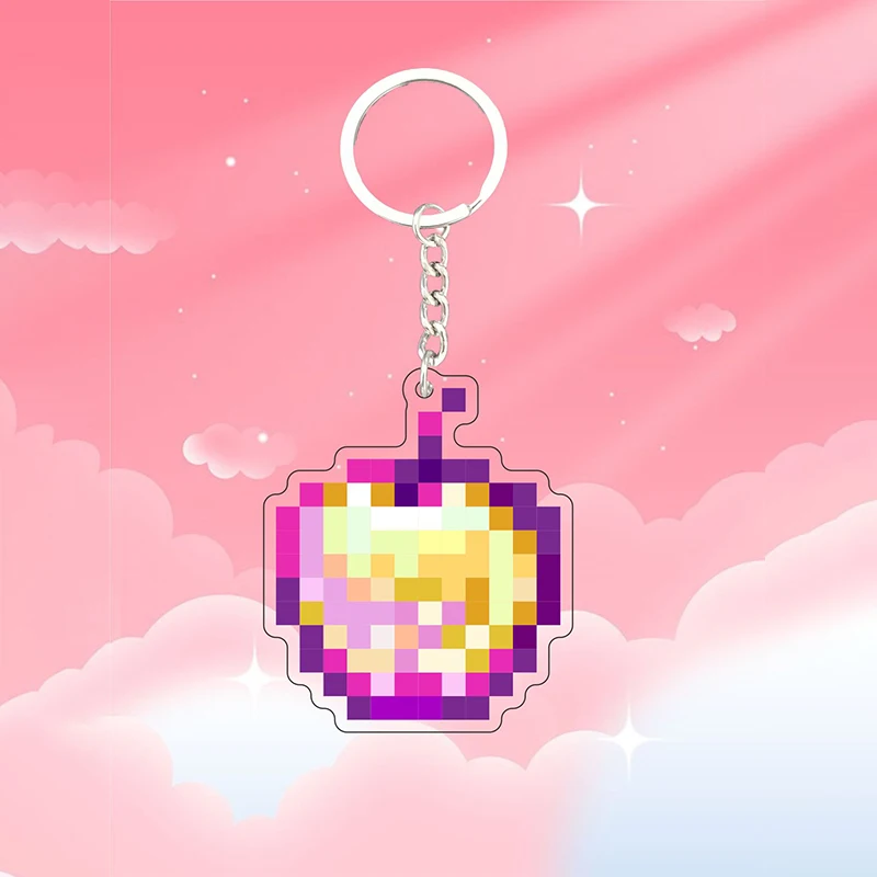 

Acrylic keychain ornament, gift for friends, sword totem, gold apple eye pendant, creative friend round buckle accessories
