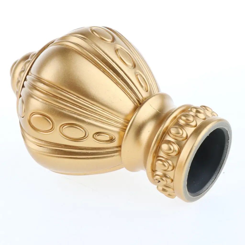 Curtain Rod Finals PVC End Cap Set for 28mm Window Curtain Rods Home Decorative Accessories