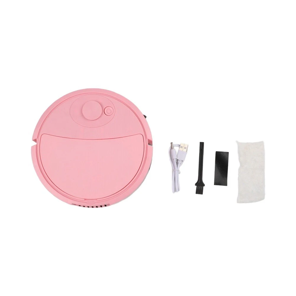 

Robot Vacuum Cleaner with Bilateral Brushes USB Powered 3 in 1 Sweep Suction Mop for Hard Floor Cleaning 18 x 5.4 x 18 cm