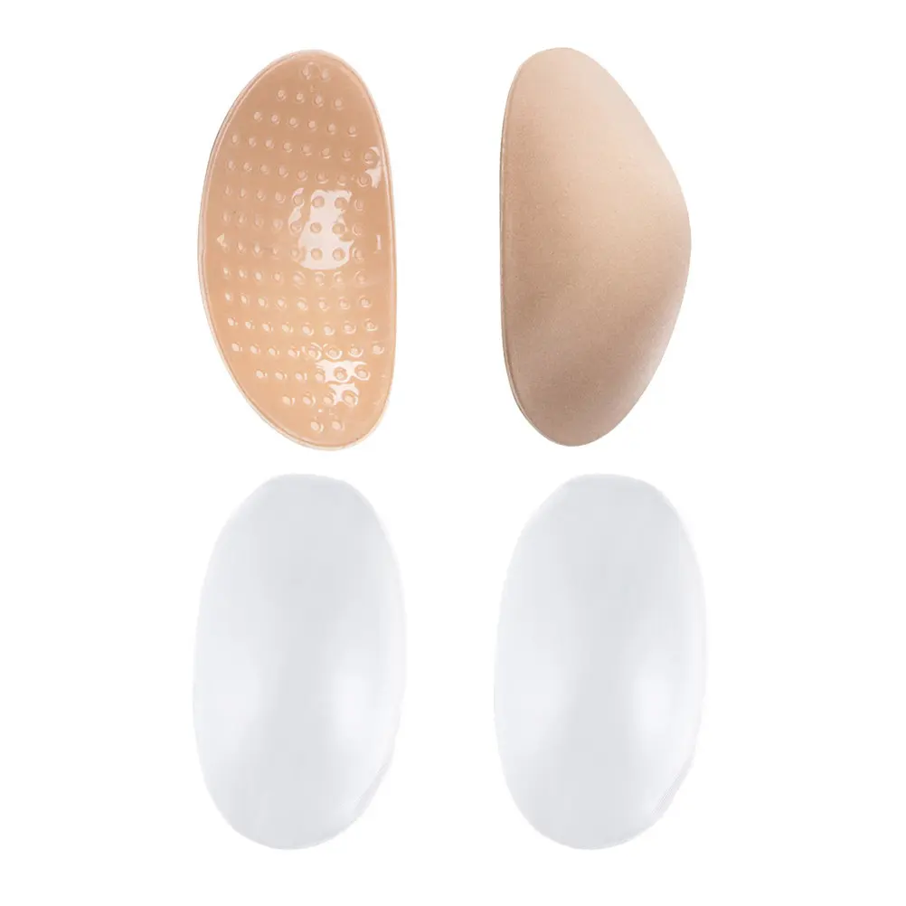 

2Pairs Adhesive Silicone Shoulder Cushion Push- Broaden Shape Smooth Under Clothing Breathable All-Day Wear Low Shoulder