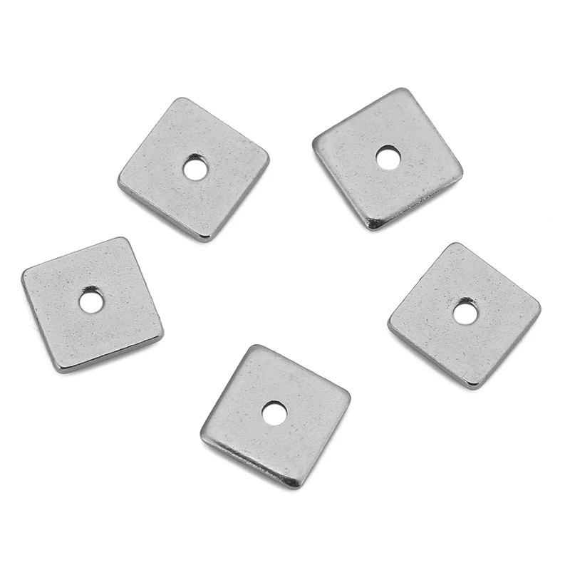 50pcs Stainless Steel 4/5/6/8mm Square Spacers Loose Beads PVD Gold for Bracelets Necklaces DIY Jewelry Making Accessories image 4