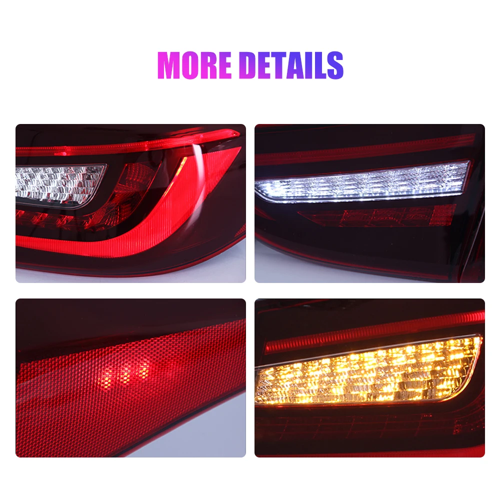 Car Tail Light Assembly For Hyundai Elantra 2011-2016 Brake Light With Turning Signal Light Car led Tail light