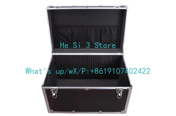 

55X35x33 black empty box with baffle, multi-functional maintenance hardware toolbox aluminum alloy