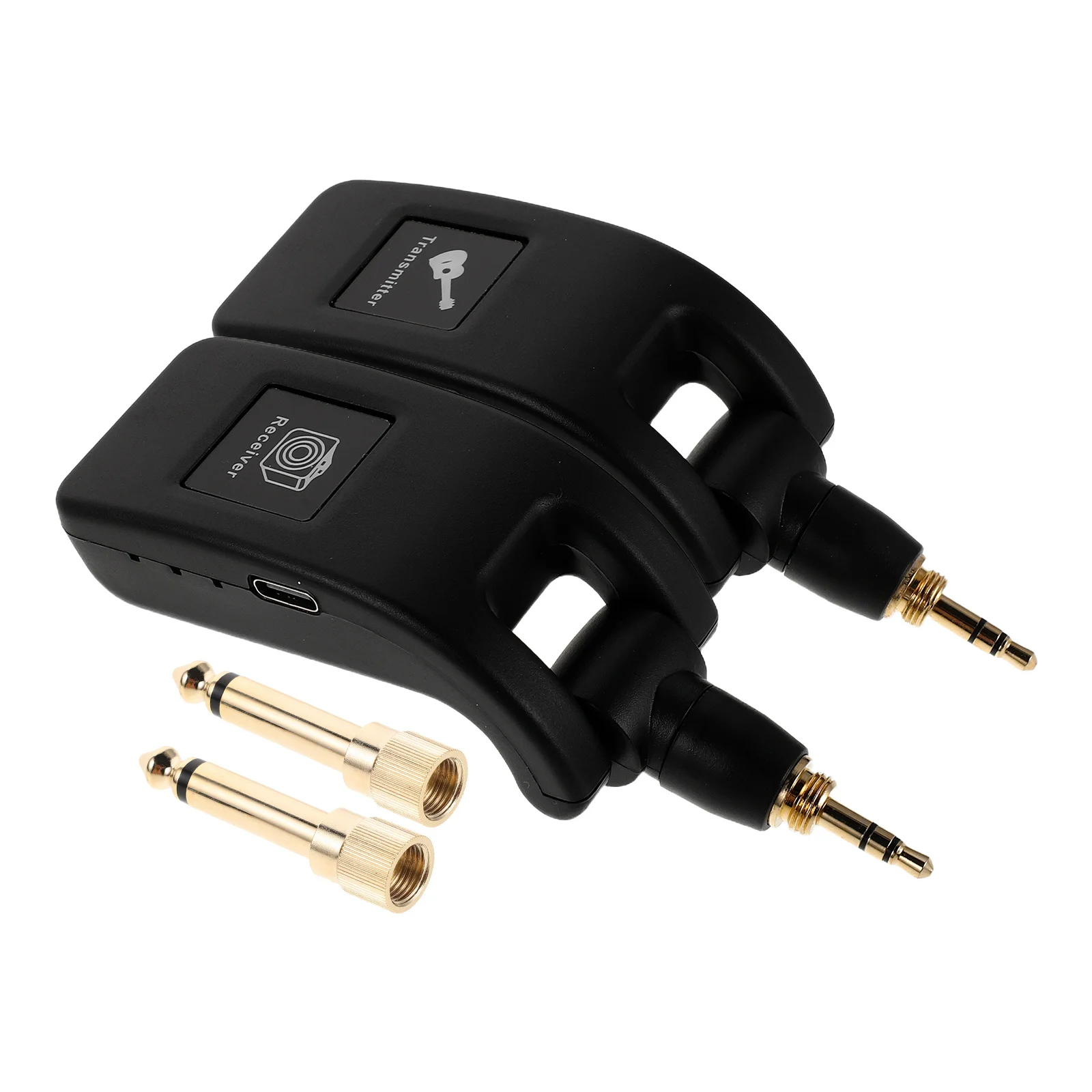 

1Set Wireless Guitar Transceiver System 2.4ghz USB Rechargeable Long Playtime High Fidelity Audio Transmission for Electric