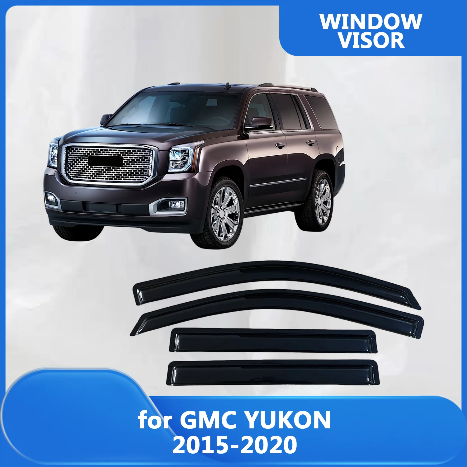

Window Visor for GMC YUKON 2015 2016 2017 2018 2019 2020 Wind Deflectors Rain Guards Door Visor Vent Shades Ventvisor
