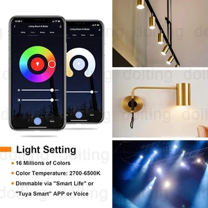GU10 led the bulb with wifi, dimmable, 5w, rgb, clever app app, work with Alexa, Google Home, Rolling, 110v, 220v 10 MAIN SALES INDUSTRIAL LUMINARY - №7