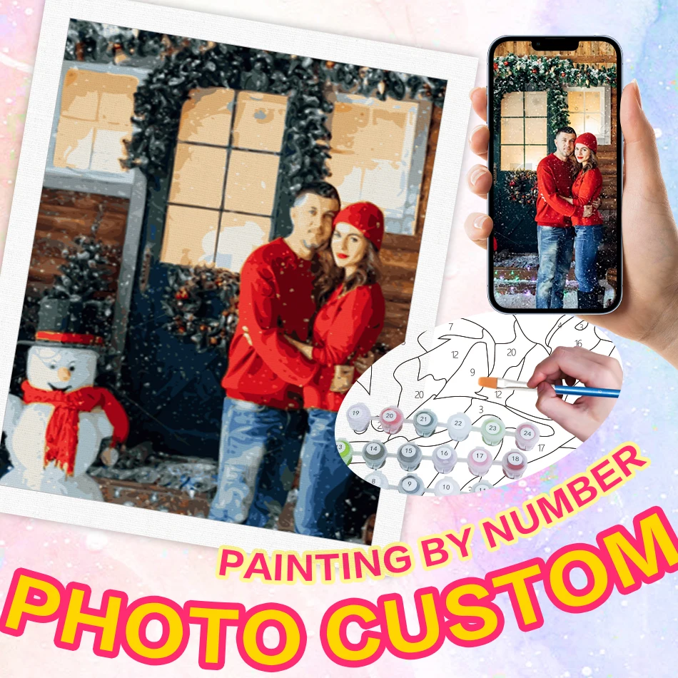 

PhotoCustom Picture With Numbers Furniture Art Decorate Print By Number Kit Adult Gift Anniversaries & Christmas Gifts Canvas Ar