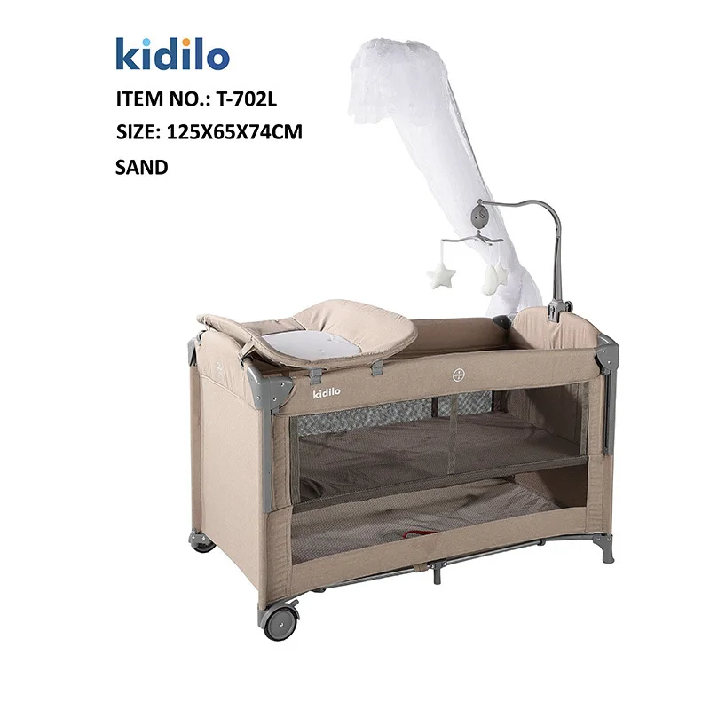 

Crib Splicing Queen Bed Multifunctional Portable Mobile Foldable Newborn Crib Wholesale Foreign Trade