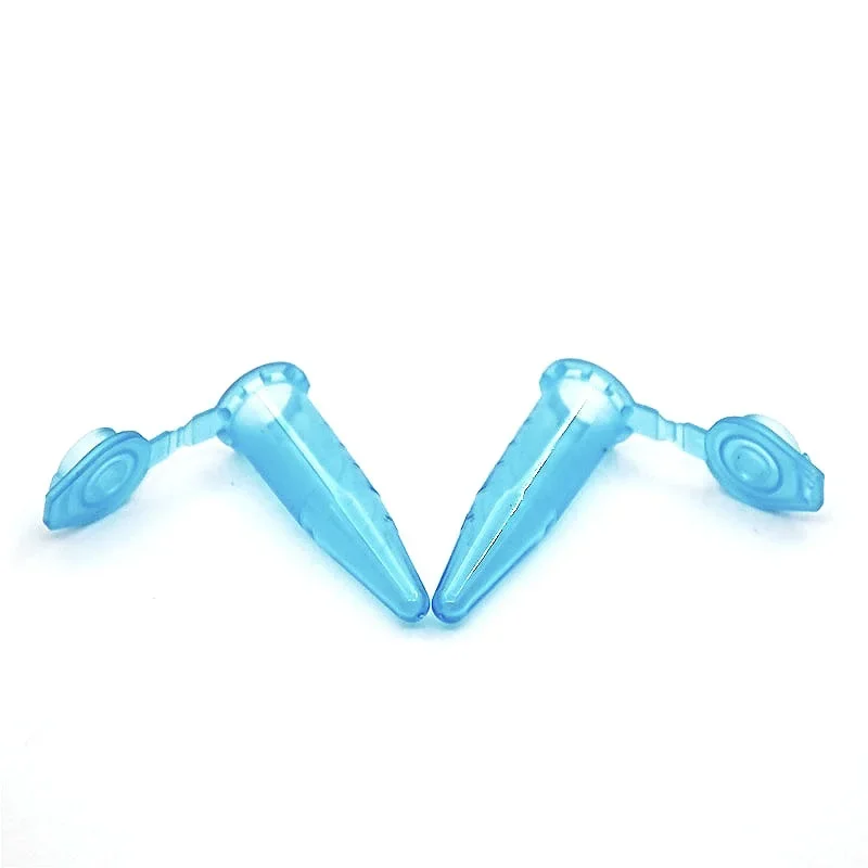 Microtubes Centrifuge Tube PCR Tube 0.5ml Laboratory Centrifugal Tube Bottom Tip Blue EP Tube With Scale Locked Cover 1000/PK