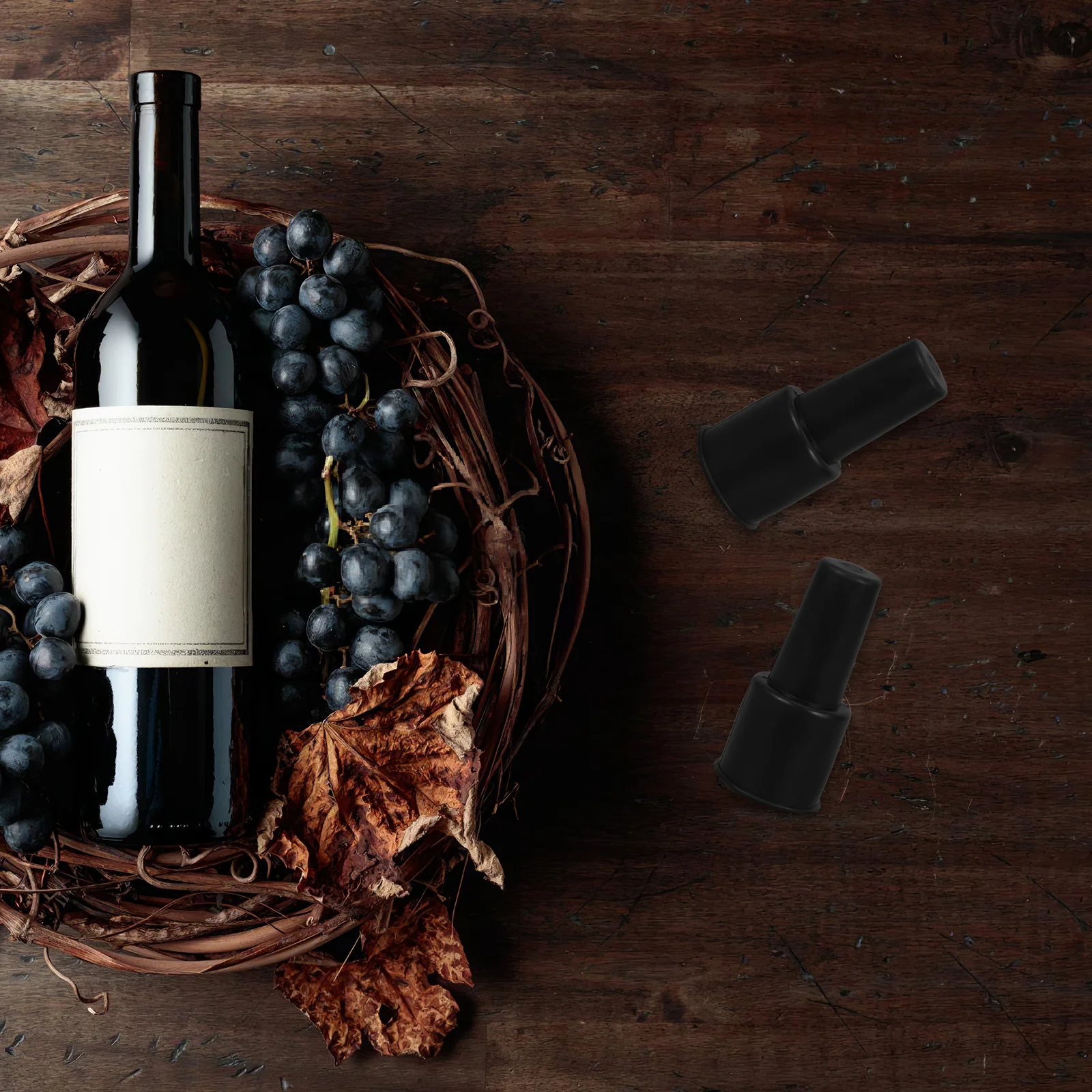 

20Pcs Silicone Wine Stoppers Universal Leakproof Black Bottle Caps Reusable Spill Proof Wine Preservation Airtight Beverage