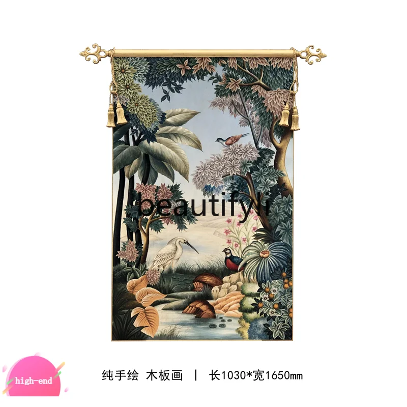 

CC French Vintage Style Entrance Decorative Painting American Style Corridor Hallway Dining Room Background Wall Mural