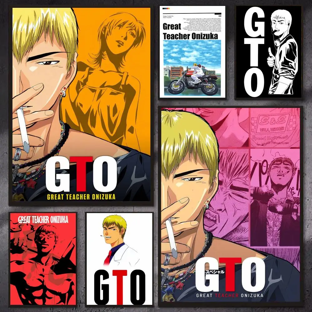 Póster de Anime GTO G-Great Teacher Onizuka, Decoración Moderna y Estética para Sala de Juegos, Arte de Pared en Lienzo, Artículos Geniales para la Habitación