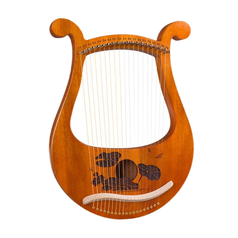 

Playing The 19 Metal Strings Lyre Harp Lyre Harps Wooden Lyre Mahogany String Instrument Wooden Lyre String Instrument