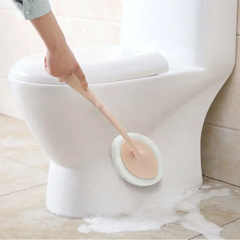 1Pcs Portable Toilet Brush Multifunction Sponge Long Handle Bathtub Floor Home Cleaning Bathroom Cleaning Brushes