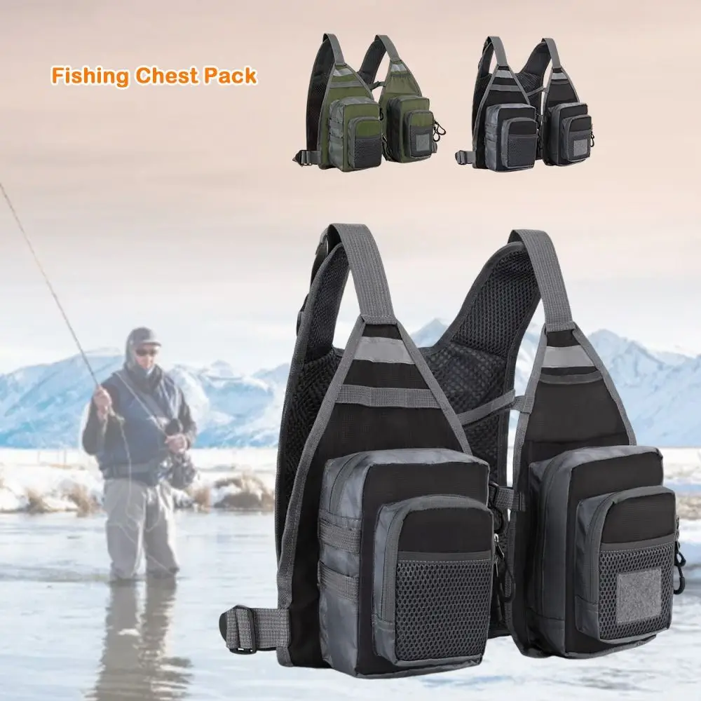 

Hot Ultra Lightweight Fishing Vest Portable One Size Fishing Vest Bags Fishing Chest Pack Outdoor