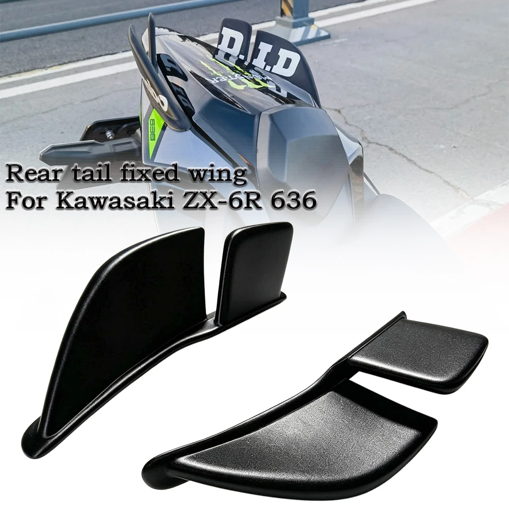 Motorcycle Rear Tail Fixed Wing for Kawasaki ZX-6R 636 2019 2020 2021 2022 2023 2024 2025 Rear Fairing, Rear Aerodynamic Spoiler