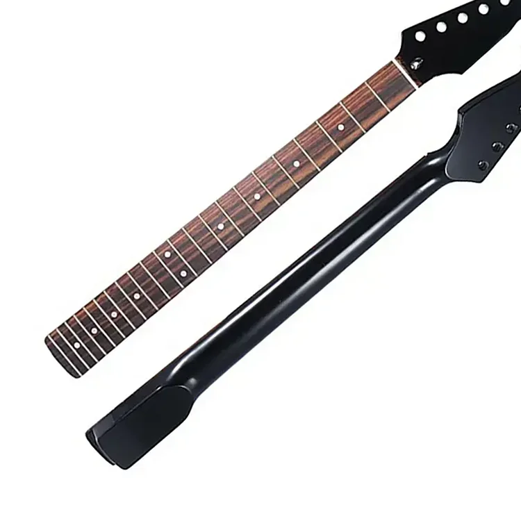 

2025 22 Frets Black Glossy Bolt On Neck Guitar Maple ST Electric Guitar Neck With Rosewood Fingerboard