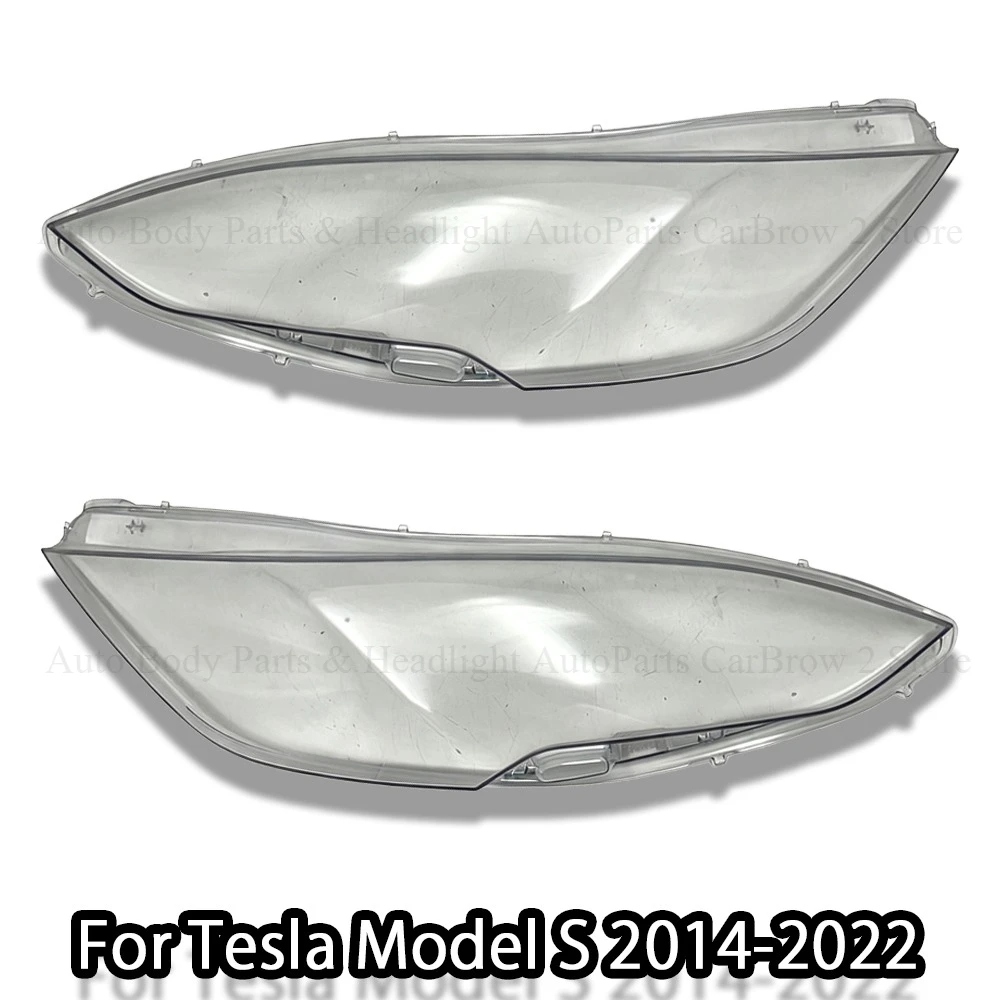 Clear Headlight Outer Lens Shell Fit Tesla Model S 2014-2022 Car Front Head Lamp Transparent Cover Restoration Replacement Part