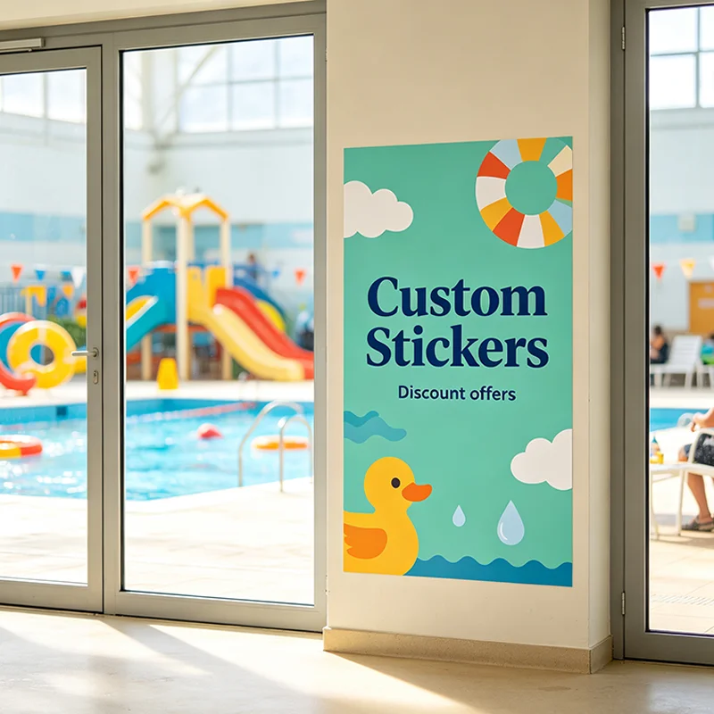 Any Size 100cm Custom Stickers For Hotel Supermarket Bookstore Beauty salon Swimming Pool Gymnasium Discount Business Activities